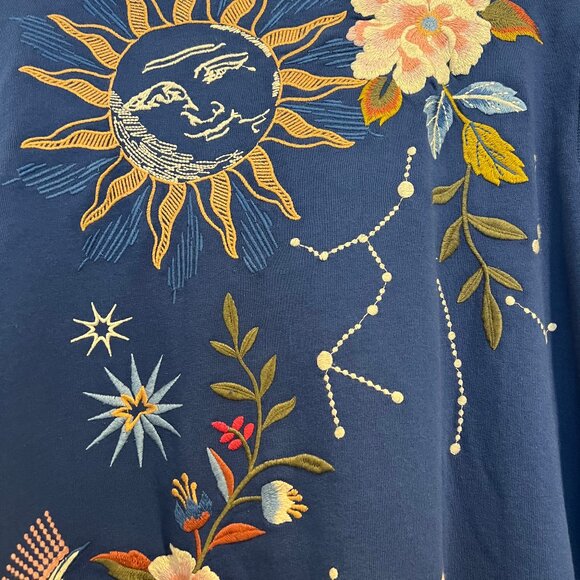 Johnny Was Celestin Side-Split Sweatshirt size XS - Picture 6 of 10